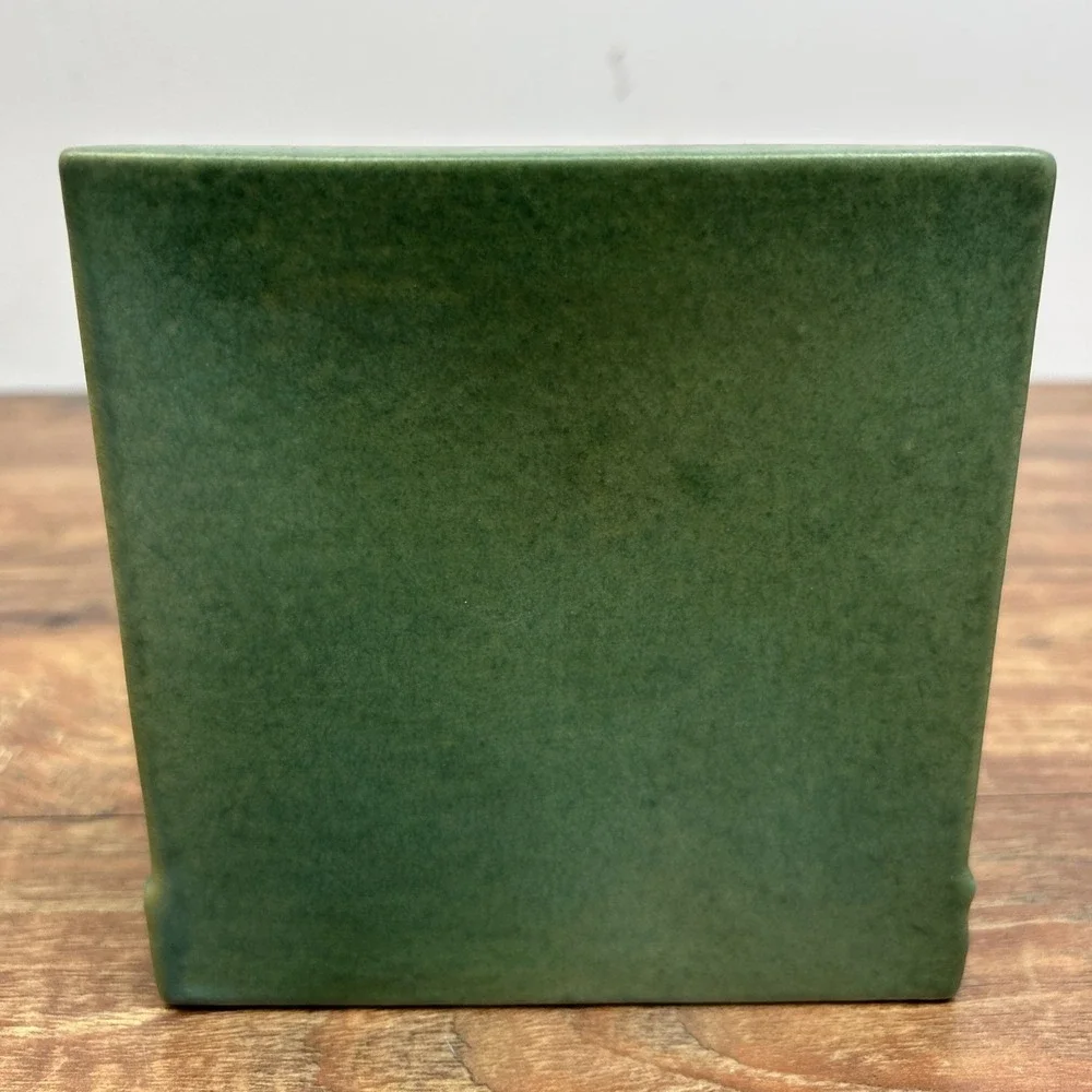 Roseville Pottery Foxglove Bookends Art‎ Pottery Ceramic Green Pink 5.75